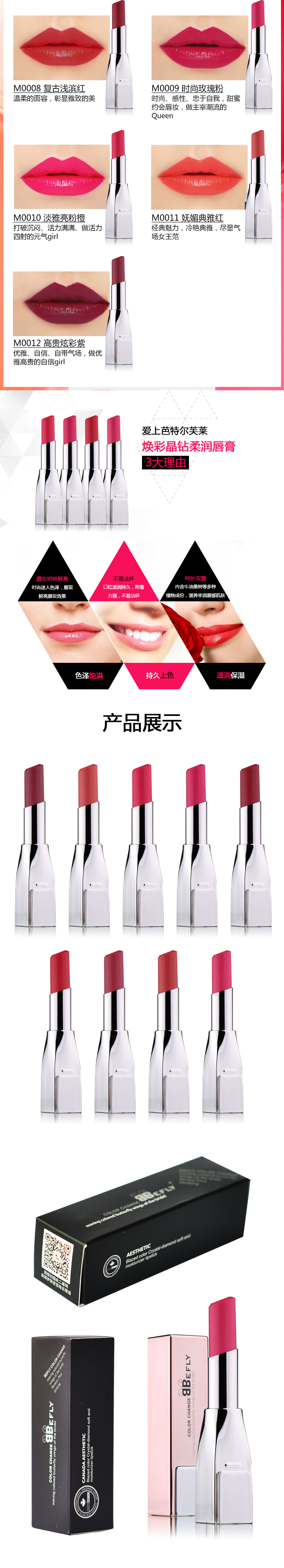 芭特爾芙萊煥彩晶鉆柔潤(rùn)唇膏